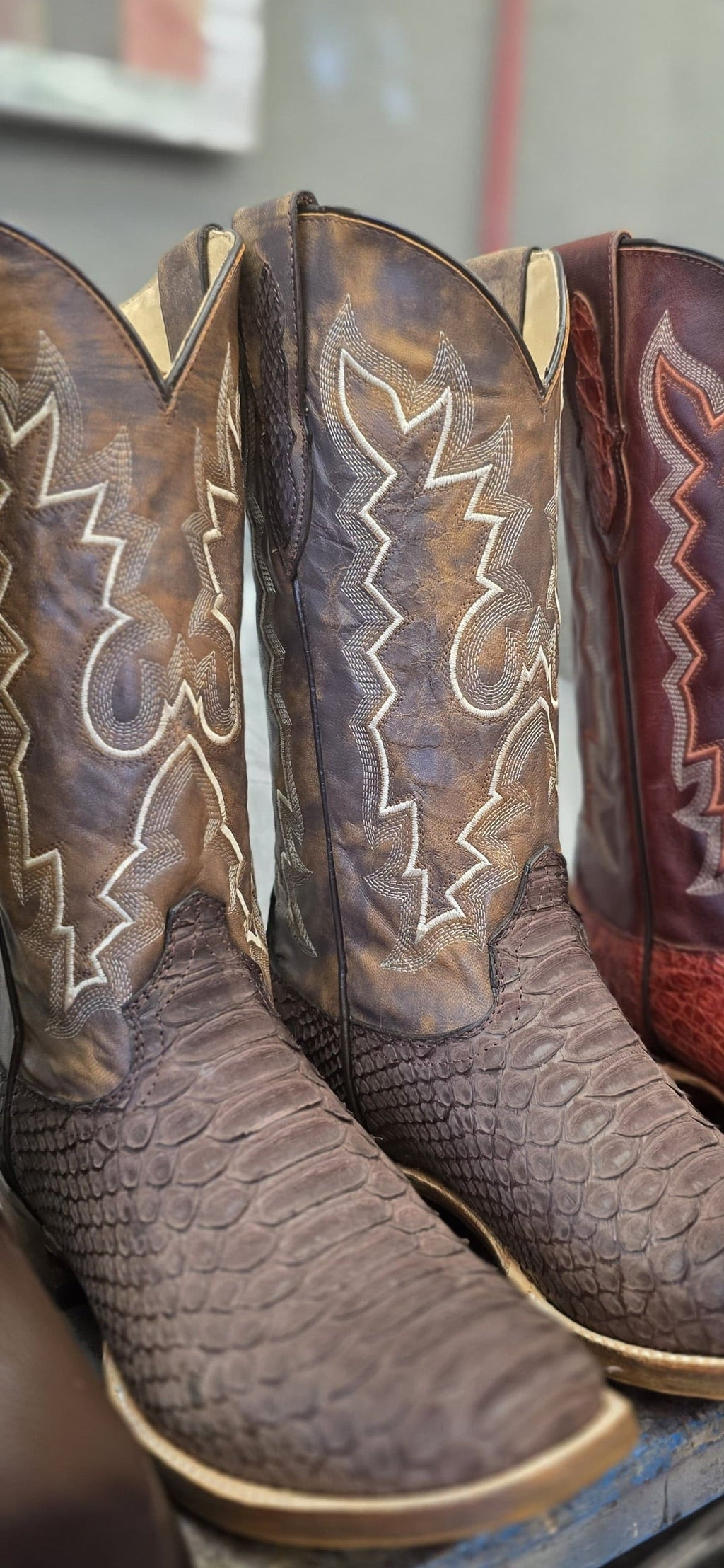 Genuine Handcrafted Python Boots