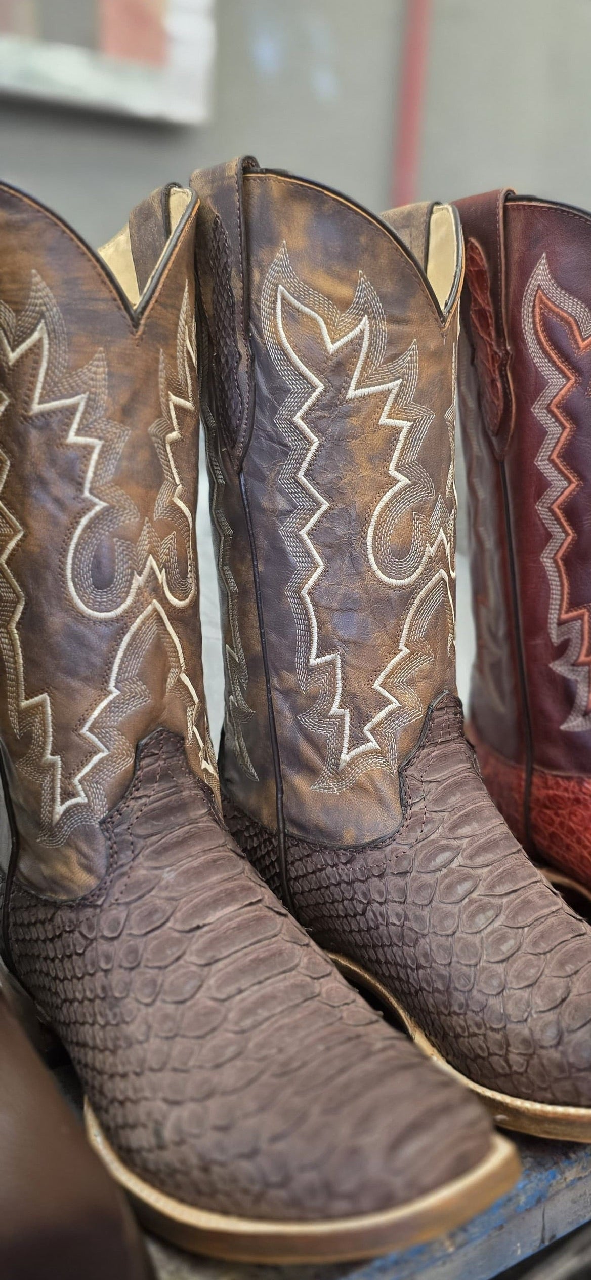 Genuine Handcrafted Python Boots