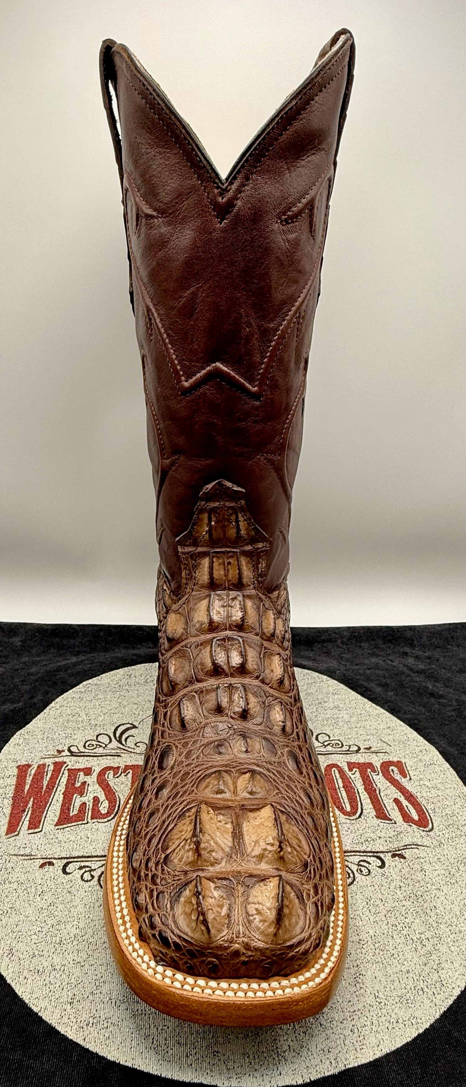 Genuine Handcrafted Hornback Alligator Boots