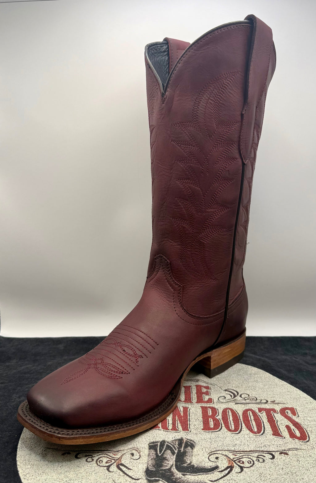 Premium Handcrafted Burgundy Western Boots