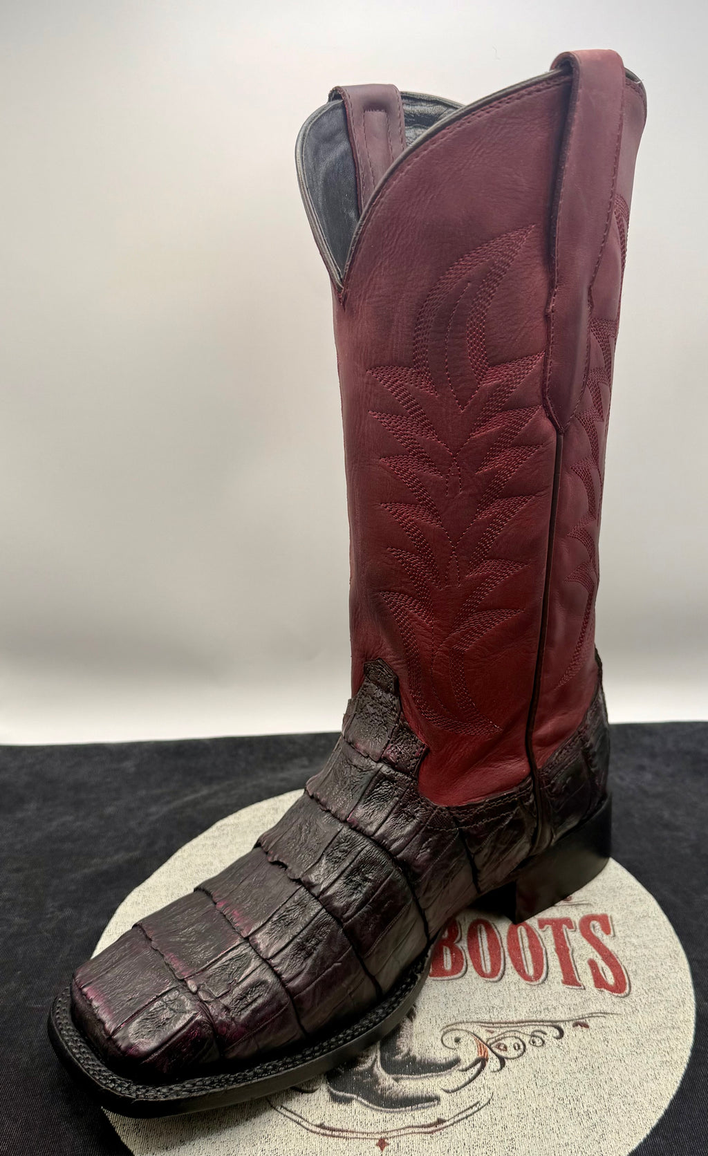 Genuine Handcrafted Alligator Belly Boots
