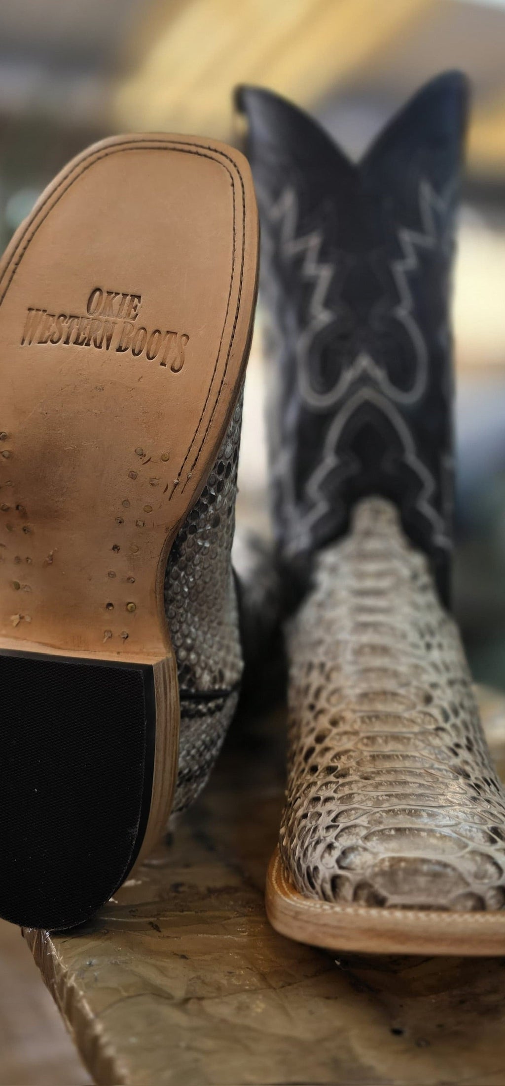 Genuine Handcrafted Python Boots