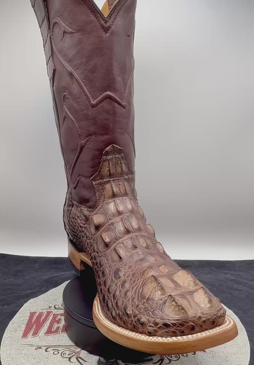 Genuine Handcrafted Hornback Alligator Boots